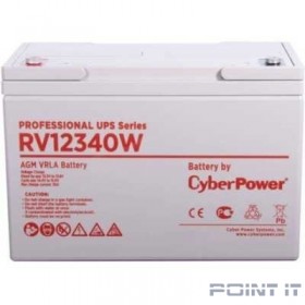 CyberPower Аккумуляторная батарея RV 12340W (12В/93 Ач), клемма М6, ДхШхВ 305х168х208мм, вес 31,1кг, срок службы 10 лет