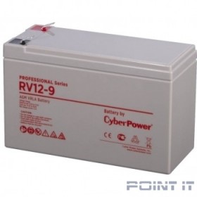CyberPower Аккумуляторная батарея RV 12-9 12V/9Ah {клемма F2, ДхШхВ 151х65х94мм, высота с клеммами 100, вес 2,8кг, срок службы 8 лет}