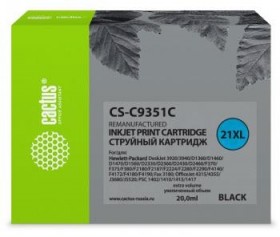 Картридж BLACK NO.21XL 20ML CS-C9351C CACTUS