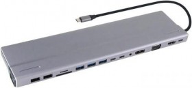 Кабель а/в VCOM CU4703 0.15m м D-sub; DisplayPort; USB Type-C; USB 3.1 Type-А - 2 шт.; HDMI; USB 2.0 - 2 шт.; USB 3.0 - 3 шт.; Jack 3,5 мм; Слот считывания карт памяти; Разъем для подключения док-стан