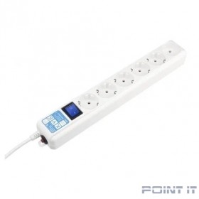 PowerCube Фильтр-удлинитель PRO (SPL6-16-P-3М) 3.0м, 6 розеток,16А, белый