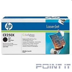 HP CE250X Картридж ,Black{CLJ CM3530/CP3525, Black, (10500стр.)}