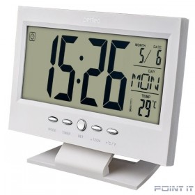 Perfeo Часы-будильник &quot;Set&quot;, белый, (PF-S2618) время, температура, дата