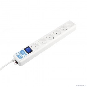 PowerCube Фильтр-удлинитель PRO (SPL6-16-P-5М) 5.0м, 6 розеток,16А, белый