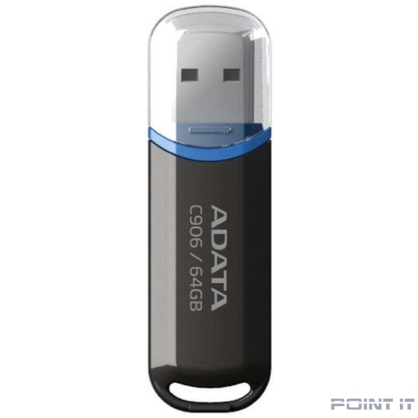 Флэш-накопитель USB2 64GB BLACK AC906-64G-RBK ADATA