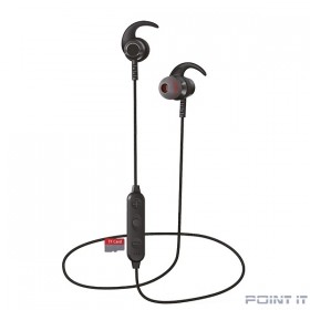 Perfeo наушники внутриканальные с микрофоном беспроводные WOOF чёрные магнитное крепление, MP3 плеер [PF_A4904]