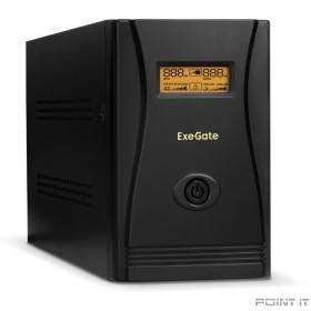 Exegate EX292632RUS ИБП ExeGate SpecialPro Smart LLB-2000.LCD.AVR.2SH.RJ.USB &lt;2000VA/1200W, LCD, AVR,2*Schuko,RJ45/11,USB, металлический корпус, Black&gt;