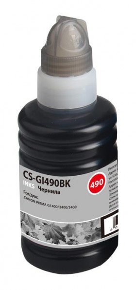 Чернила BLACK 100ML /G1400 CS-GI490BK CACTUS