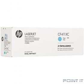 HP Картридж CF411XC 410X лазерный голубой увеличенной емкости (5000 стр) (белая корпоративная коробка)