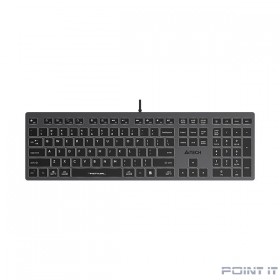 Клавиатура A4Tech Fstyler FX60H серый USB slim LED (FX60H GREY/NEON) [FX60H GREY/NEON]