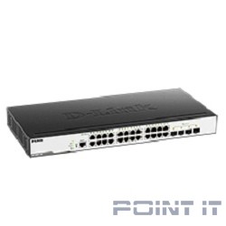 D-Link DGS-3000-28X/B1A Управляемый L2 коммутатор с 24 портами 10/100/1000Base-T и 4 портами 10GBase-X SFP+