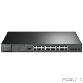 TP-Link SG3428MP Управляемый коммутатор JetStream уровня 2+ с 24 гигабитными портами PoE+ и 4 портами SFP PROJ