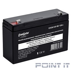 Exegate EP234537RUS Аккумуляторная батарея DT 612 (6V 12Ah, клеммы F1)