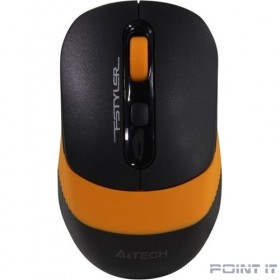 A-4Tech Мышь Fstyler FG10 черный/оранжевый оптическая (2000dpi) беспроводная USB [1147568]